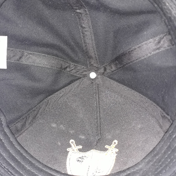 SA Company flat bill black gold snap back hat fish shield anchor hunting - Picture 16 of 16